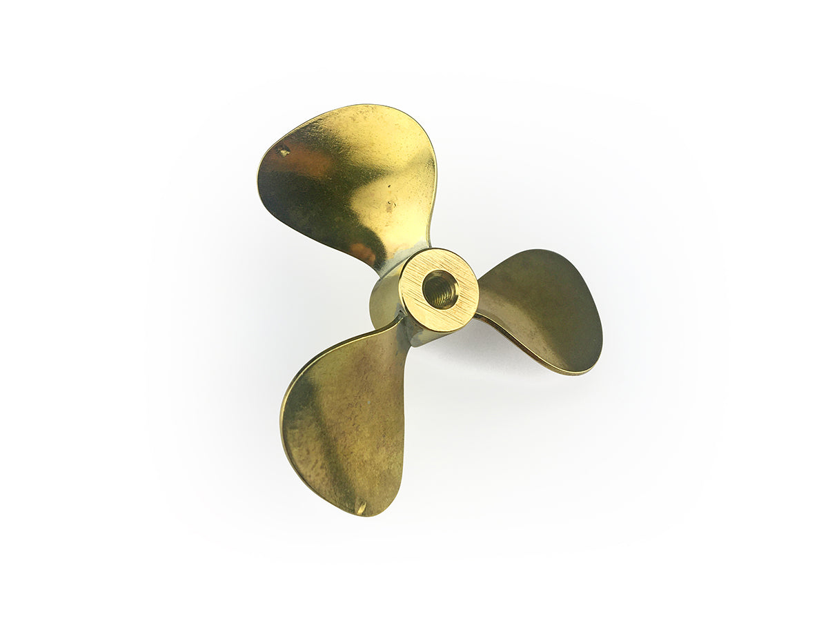 Brass Propeller (Classic), 3 Blade, 40mm, M4, LH