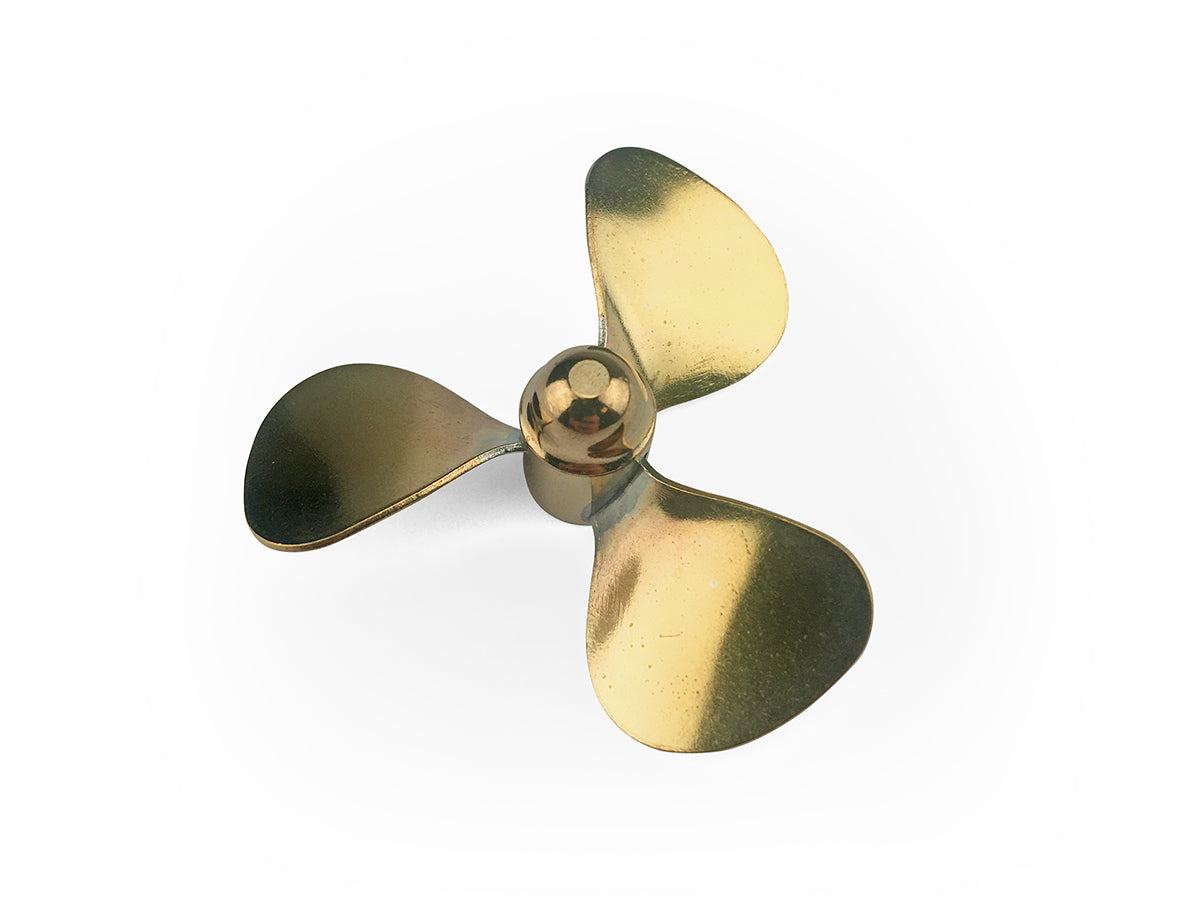 Brass Propeller (Classic), 3 Blade, 40mm, M4, RH