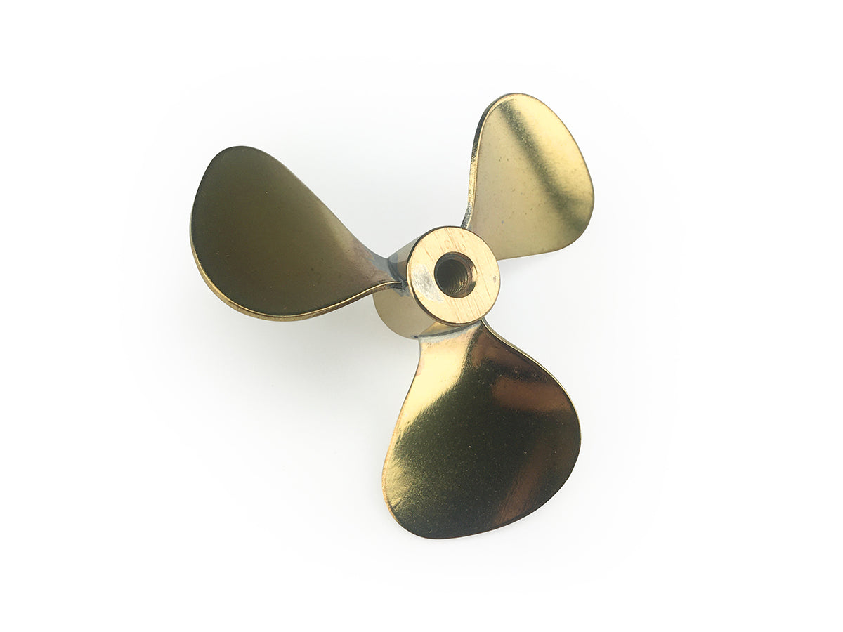 Brass Propeller (Classic), 3 Blade, 40mm, M4, RH