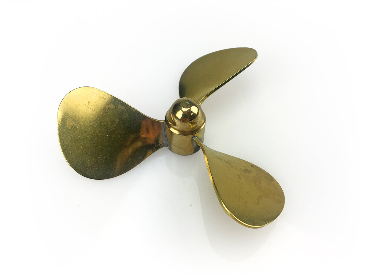 Brass Propeller (Classic), 3 Blade, 60mm, M4, LH