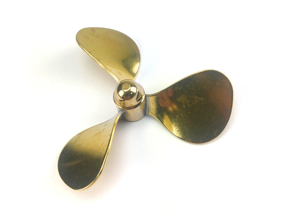 Brass Propeller (Classic), 3 Blade, 60mm, M4, RH