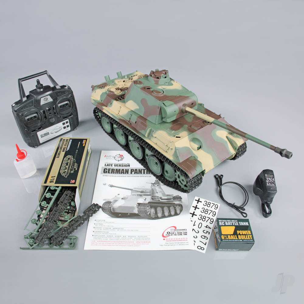 1:16 German Panther Type G I with Infrared Battle System (2.4Ghz + Shooter + Smoke + Sound + Metal Gearbox)