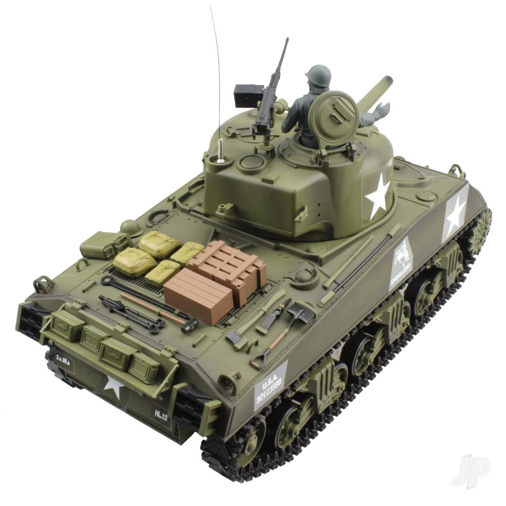 1:16 US M4A3 Sherman with Infrared Battle System (2.4GHz + Shooter + Smoke + Sound)