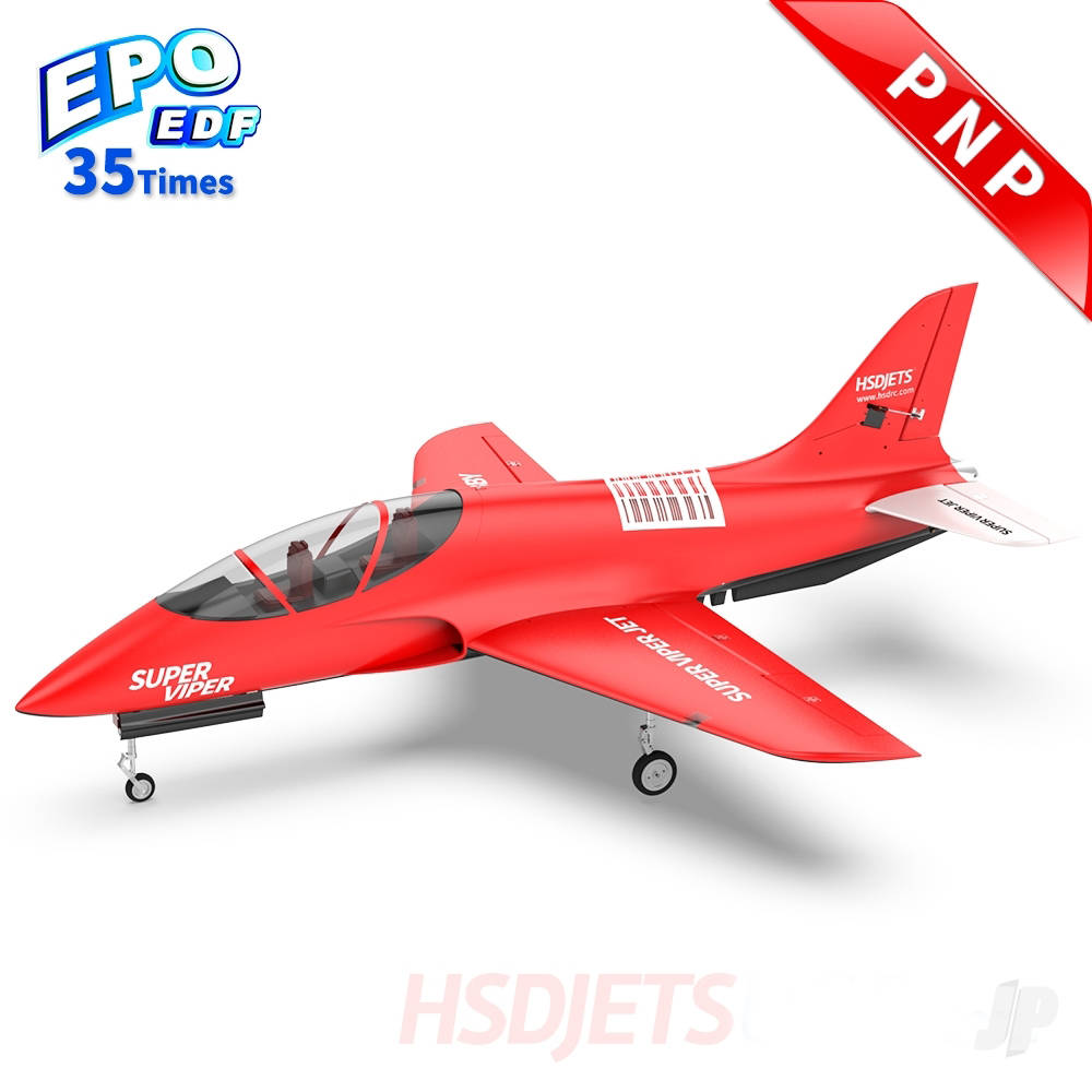 Super Viper 105mm EDF Foam Jet, Red (PNP 12S)