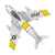 F-86 120mm EDF Foam Jet, Yellow Ribbon (PNP 12S)