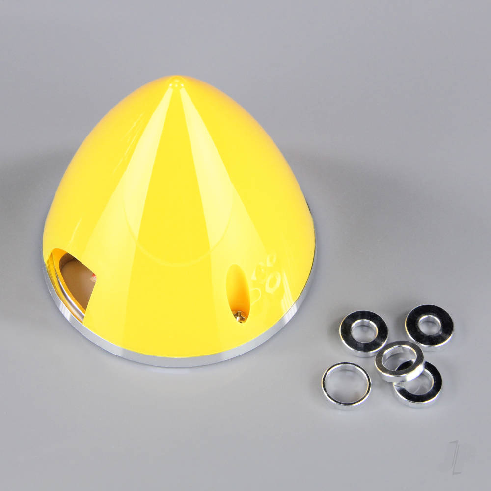 70mm Yellow Spinner (with Aluminium Back Plate)