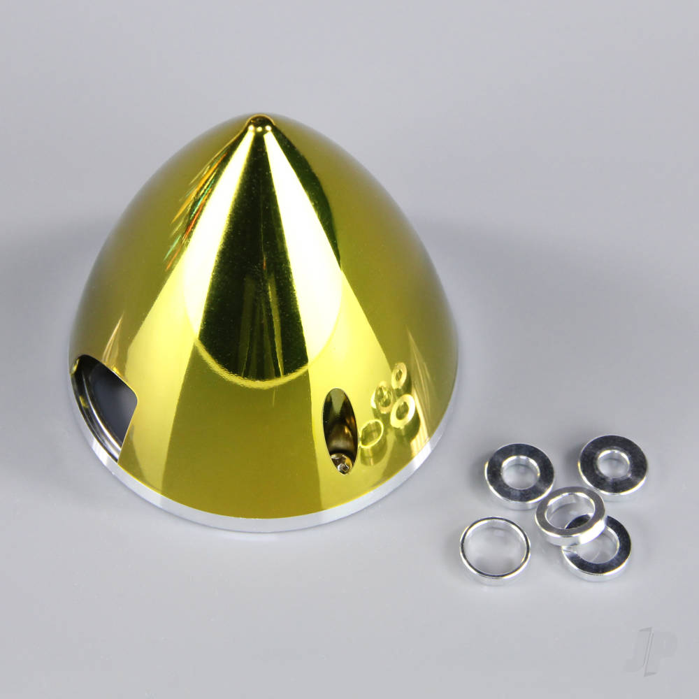 51mm Chrome Yellow Spinner (with Aluminium Back Plate)