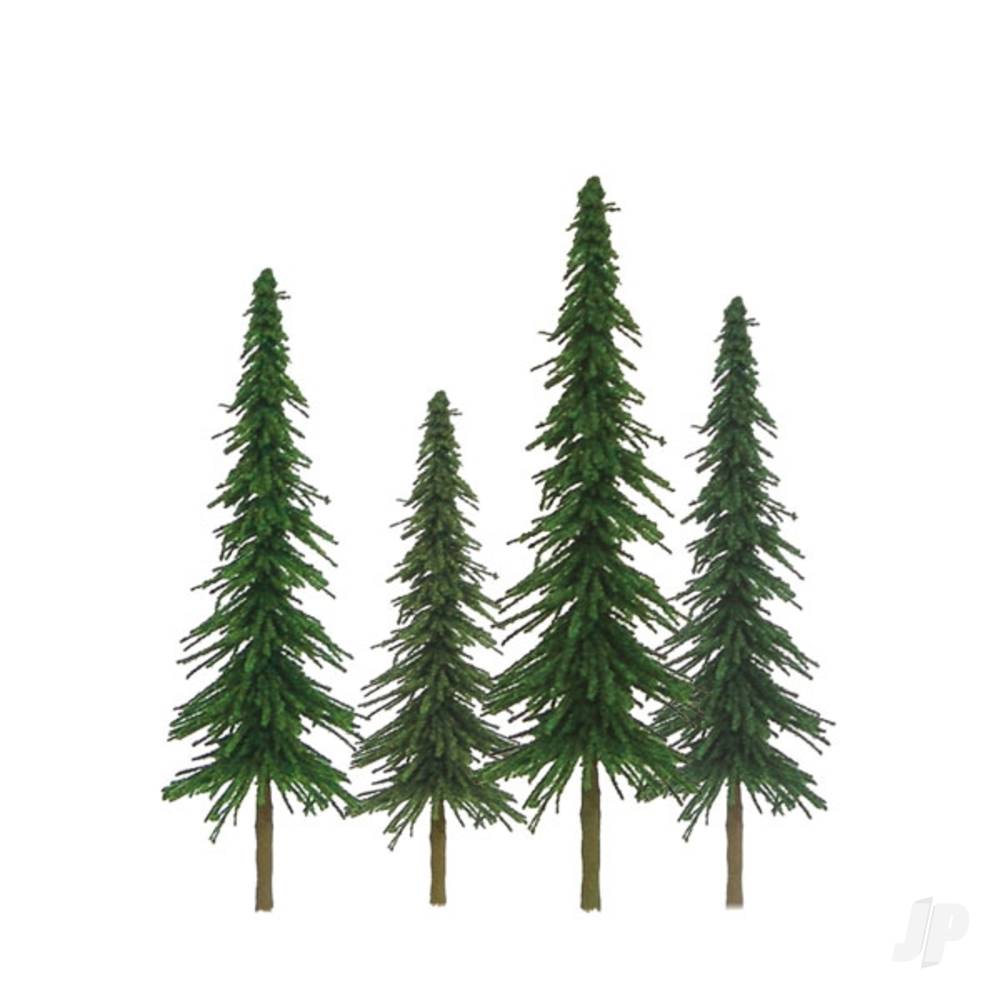 Econo Spruce, 2in to 4in, N-Scale, (36 per pack)