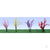 Flower Bushes Assorted, 1/2in to 3/4in, HO-Scale, (40 pack)