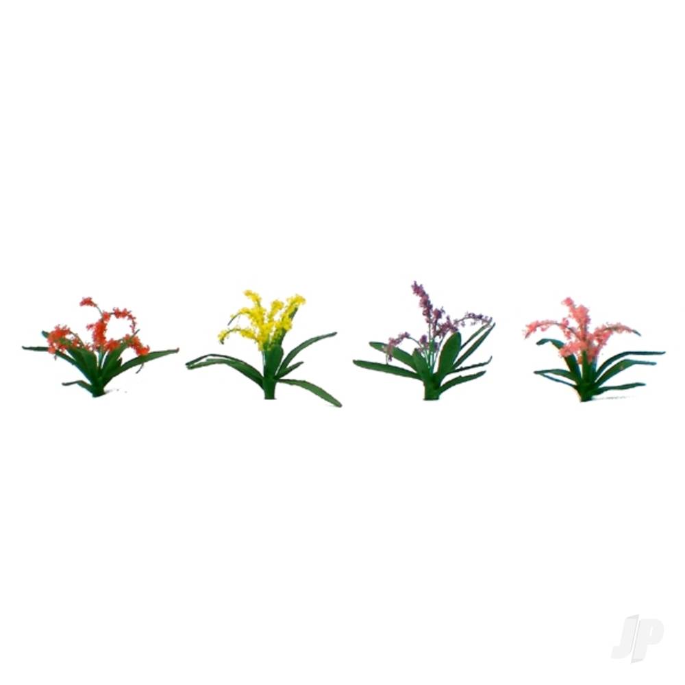 Flower Plants Assorted, 3/8in, HO-Scale, (30 per pack)