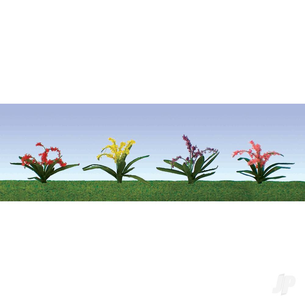 Flower Plants Assorted, 3/4in, O-Scale, (30 pack)