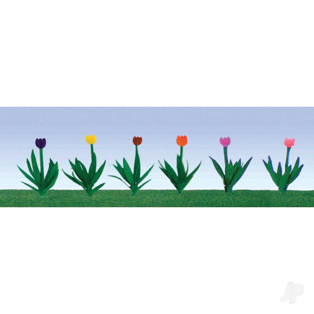 Tulips, 1/2in, HO-Scale, (36 per pack)