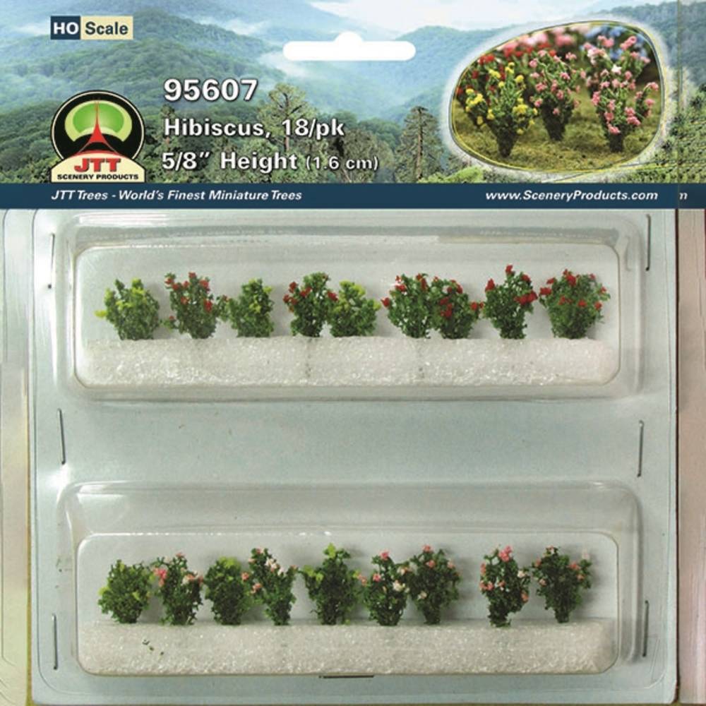 Hibiscus, HO-Scale, (18 per pack)