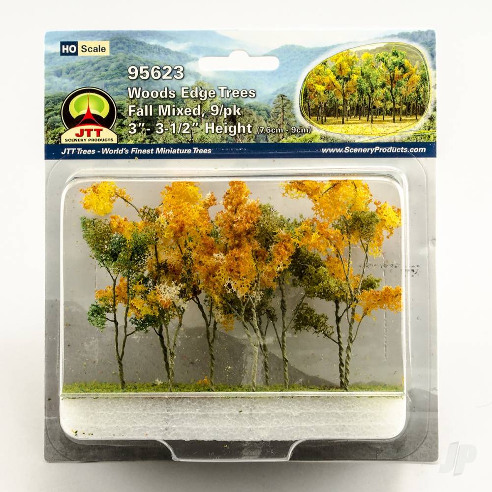 Woods Edge Trees, Fall Mixed, HO-Scale, (9 per pack)