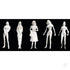 Female Figures, 1/8in (1:100), White, (10 per pack)