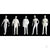 Male Figures, 1/8in (1:100), White (10 per pack)