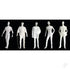 Male Figures, 1/8in (1:100), White (10 per pack)