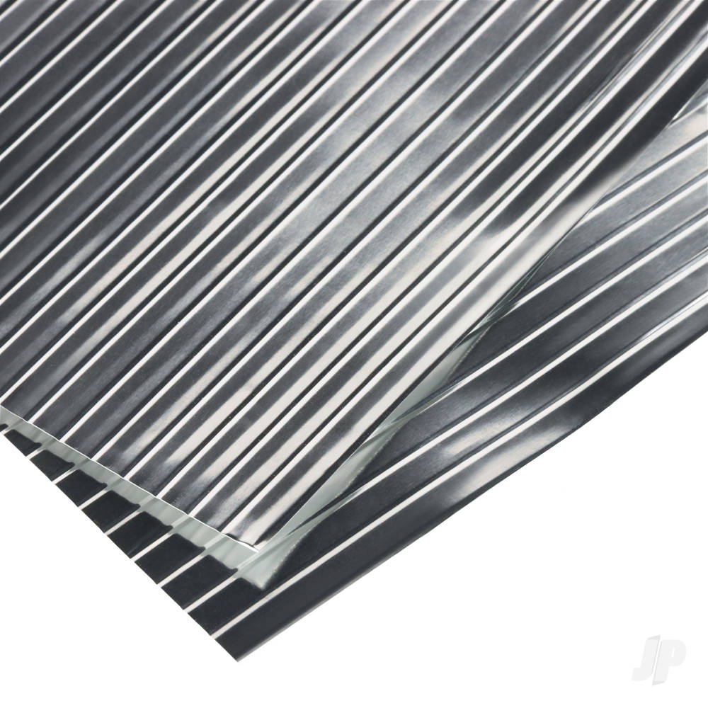 .002in Thick .187in Spacing 5x7in Crimped Aluminium Corrugated Sheet (2 pcs)