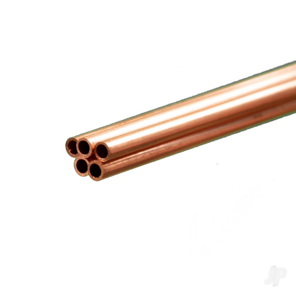 3mm Copper Round Tube, .36mm Wall (1m long)