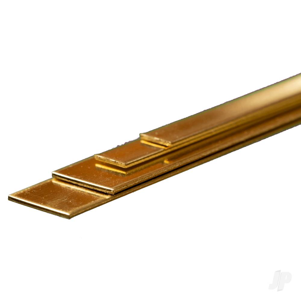 32in Bendable Brass Strip 1/4, 1/2 (12in long) (4 pcs)