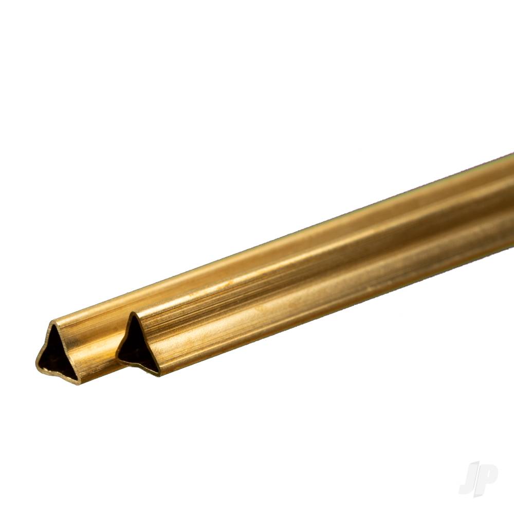 3/64in Brass Triangle Tube (12in long) (2 pcs)