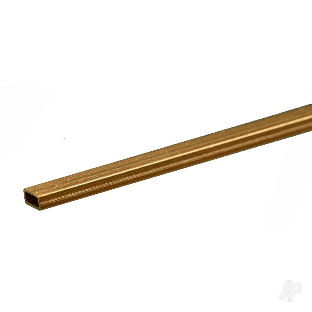 3/32x3/16in Rectangular Brass Tube, .014in Wall (12in long)