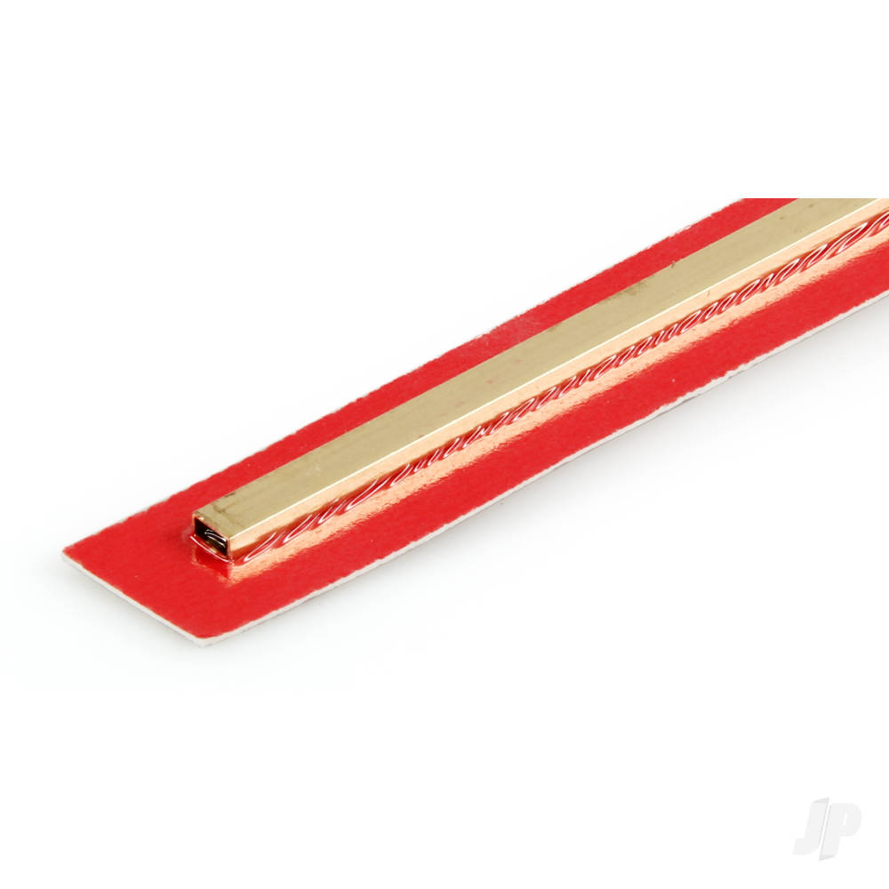 1/8x1/4in Rectangular Brass Tube, .014in Wall (12in long)