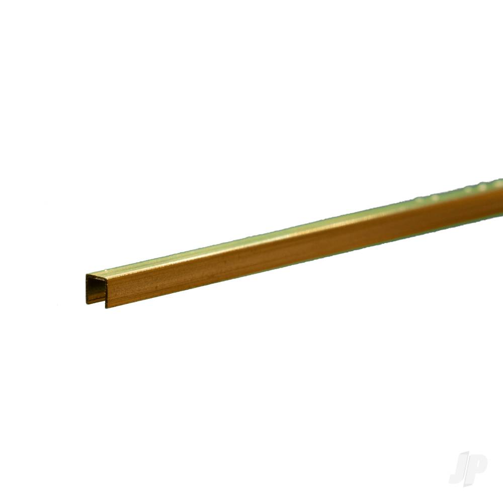 1/8in Brass C-Channel, .014in Wall (300mm long)