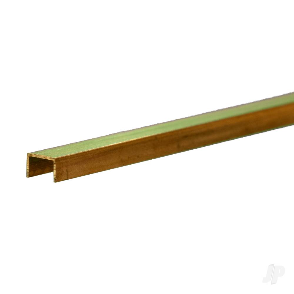 3/16in Brass C-Channel, .014in Wall (300mm long)