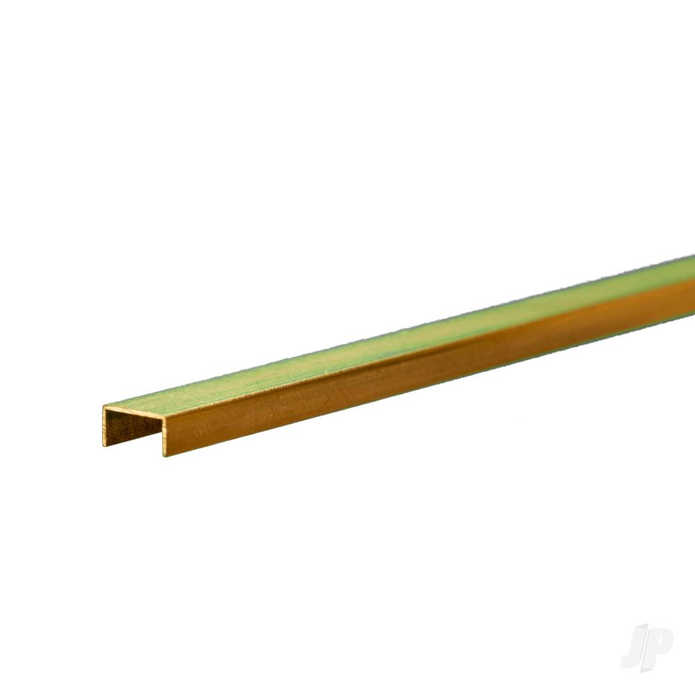 1/4in Brass C-Channel, .014in Wall (300mm long)