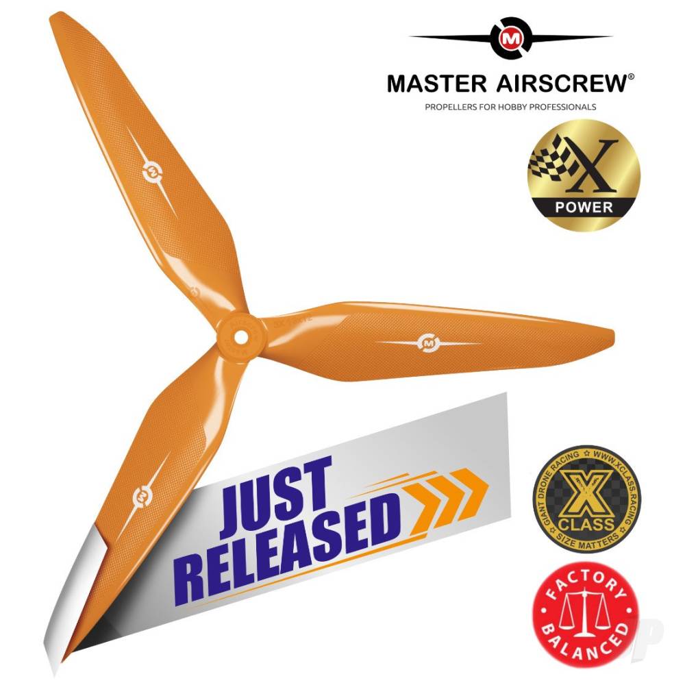 11x10 3X Power X-Class Giant Racing Drone Propeller (CCW) Orange