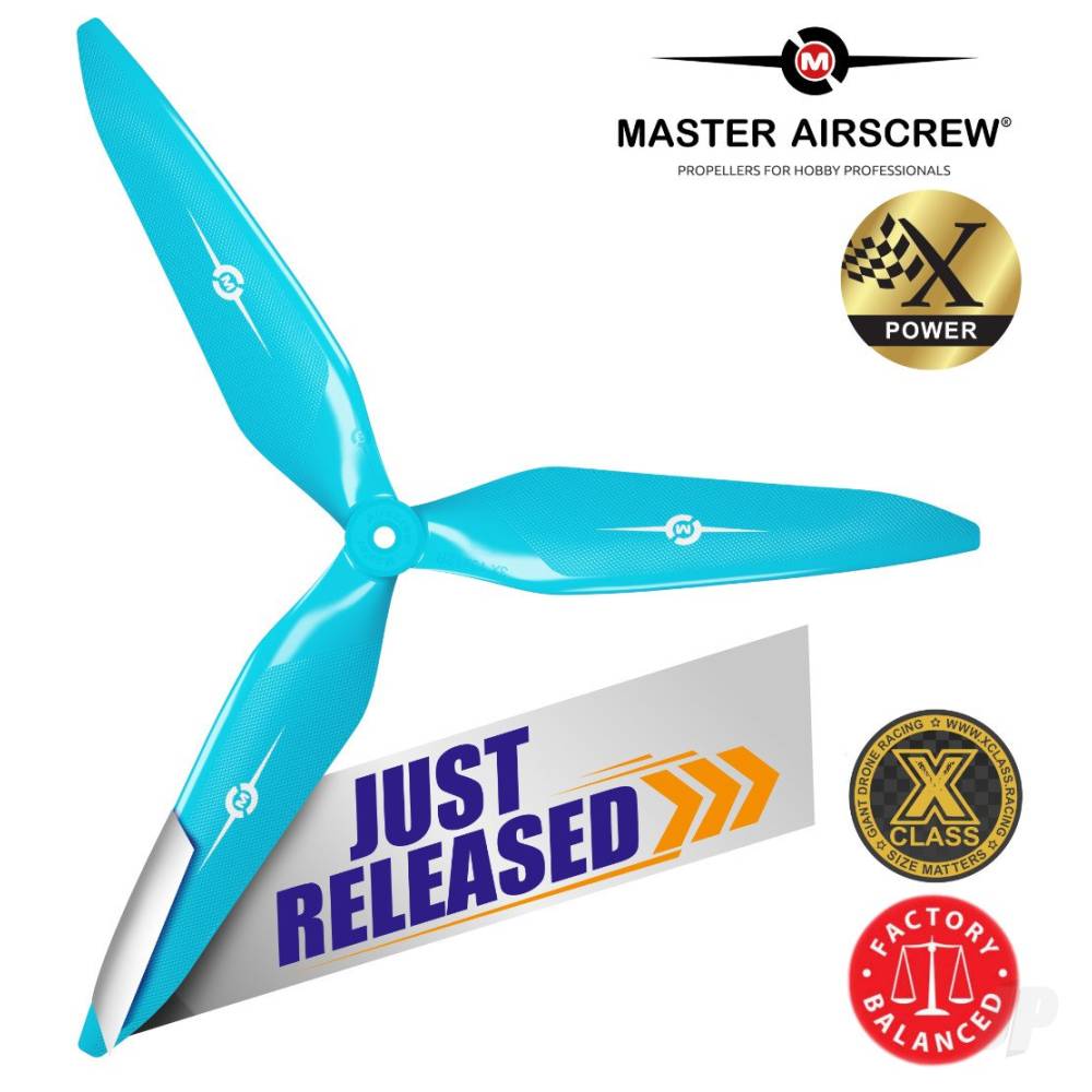 11x10 3X Power X-Class Giant Racing Drone Propeller (CW) Reverse/Pusher Blue