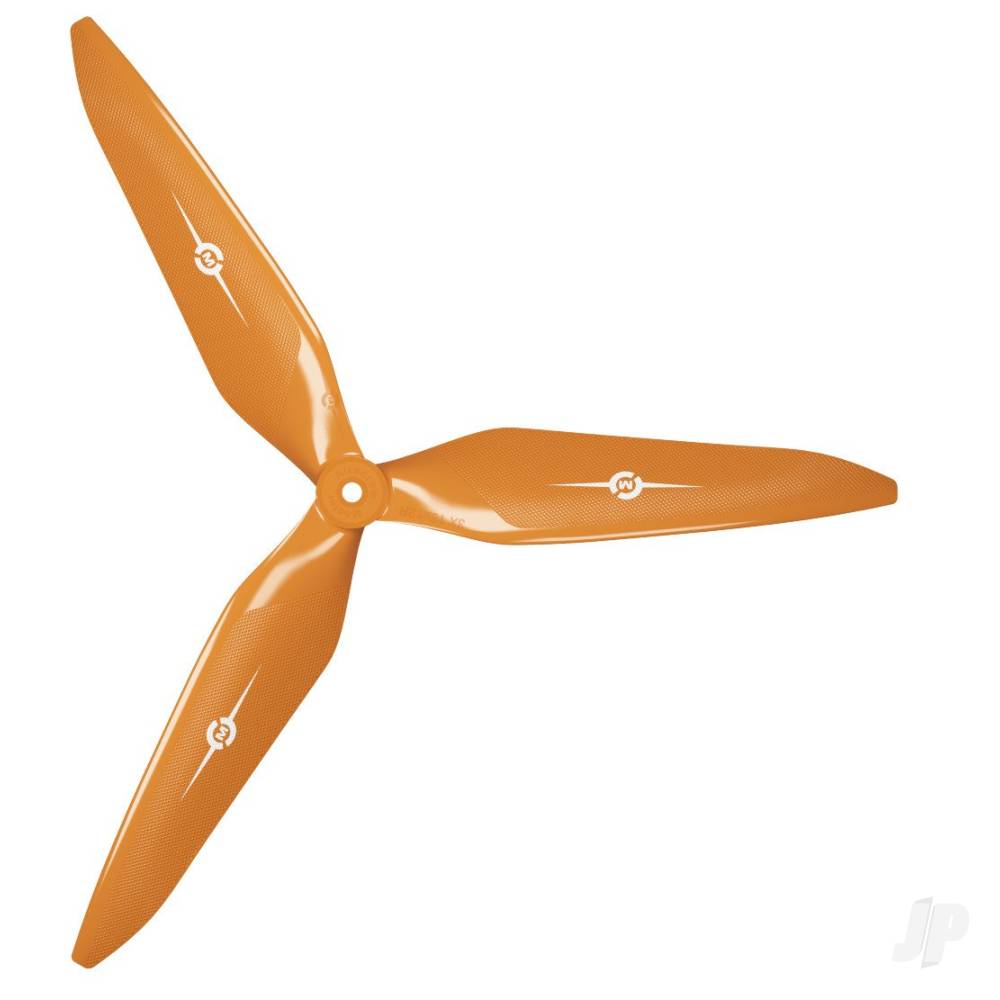 11x10 3X Power X-Class Giant Racing Drone Propeller (CW) Reverse/Pusher Orange