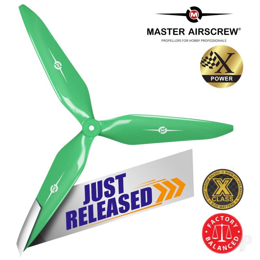 13x12 3X Power X-Class Giant Racing Drone Propeller (CCW) Green