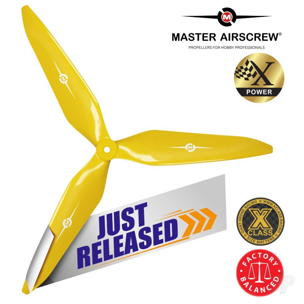 13x12 3X Power X-Class Giant Racing Drone Propeller (CW) Reverse/Pusher Yellow