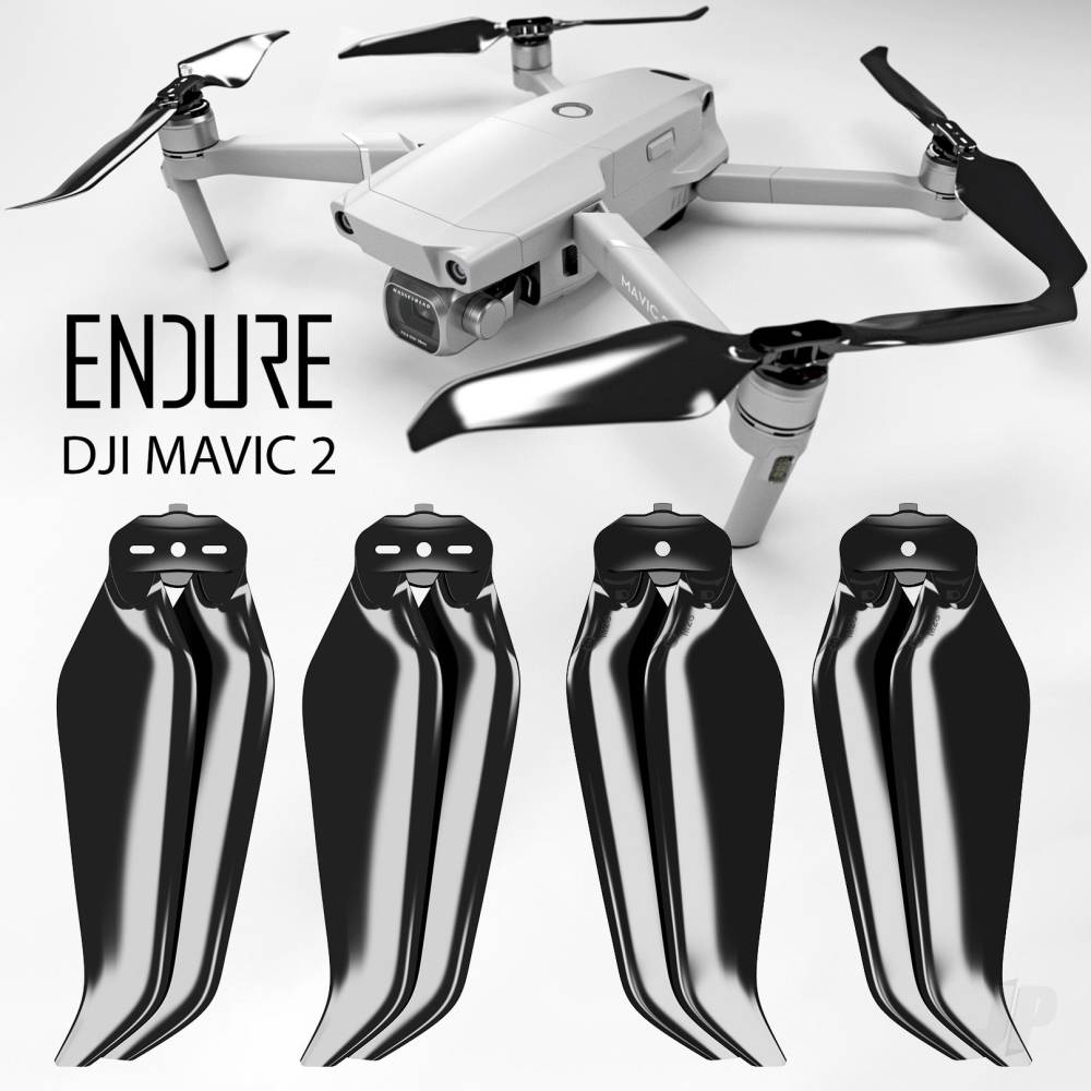 MR-M2?N Endure - 8.9x4.9 Prop F Set x4 Black for DJI Mavic 2  Zoom, Pro &amp; Ent.