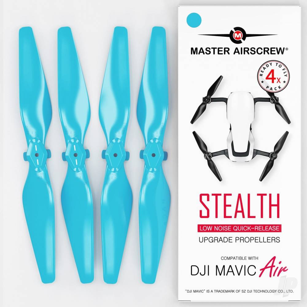 5.3x3.3 DJI Mavic Air STEALTH Upgrade Propeller Set, 4x Blue