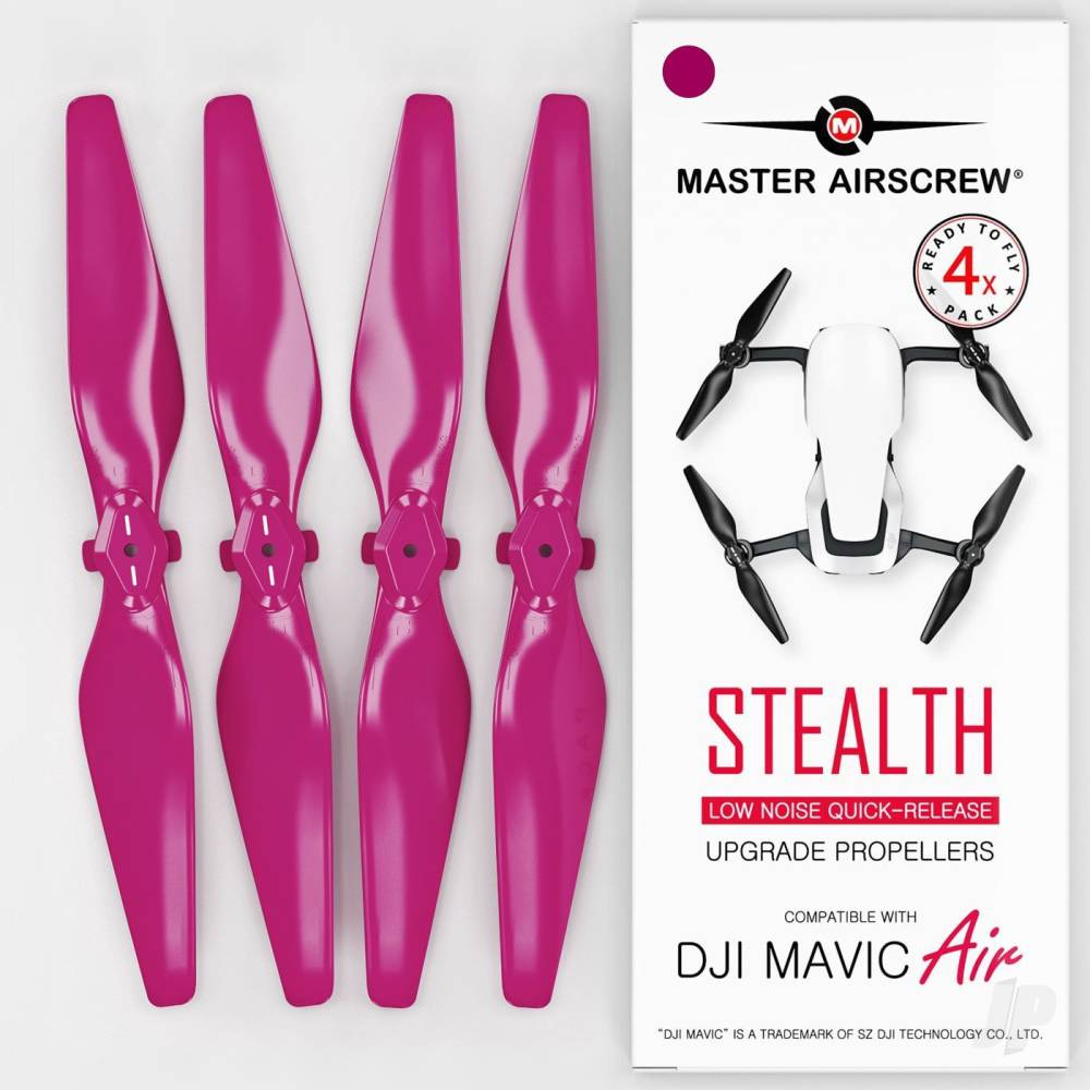 5.3x3.3 DJI Mavic Air STEALTH Upgrade Propeller Set, 4x Magenta