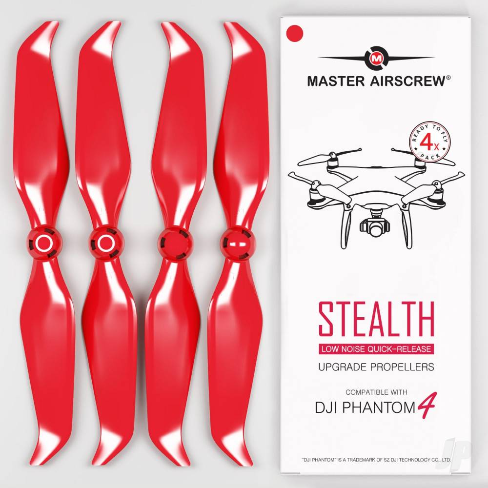 MR-PH Stealth 9.5x5.7 Prop Set x4 Red for DJI PHANTOM 4 gen.