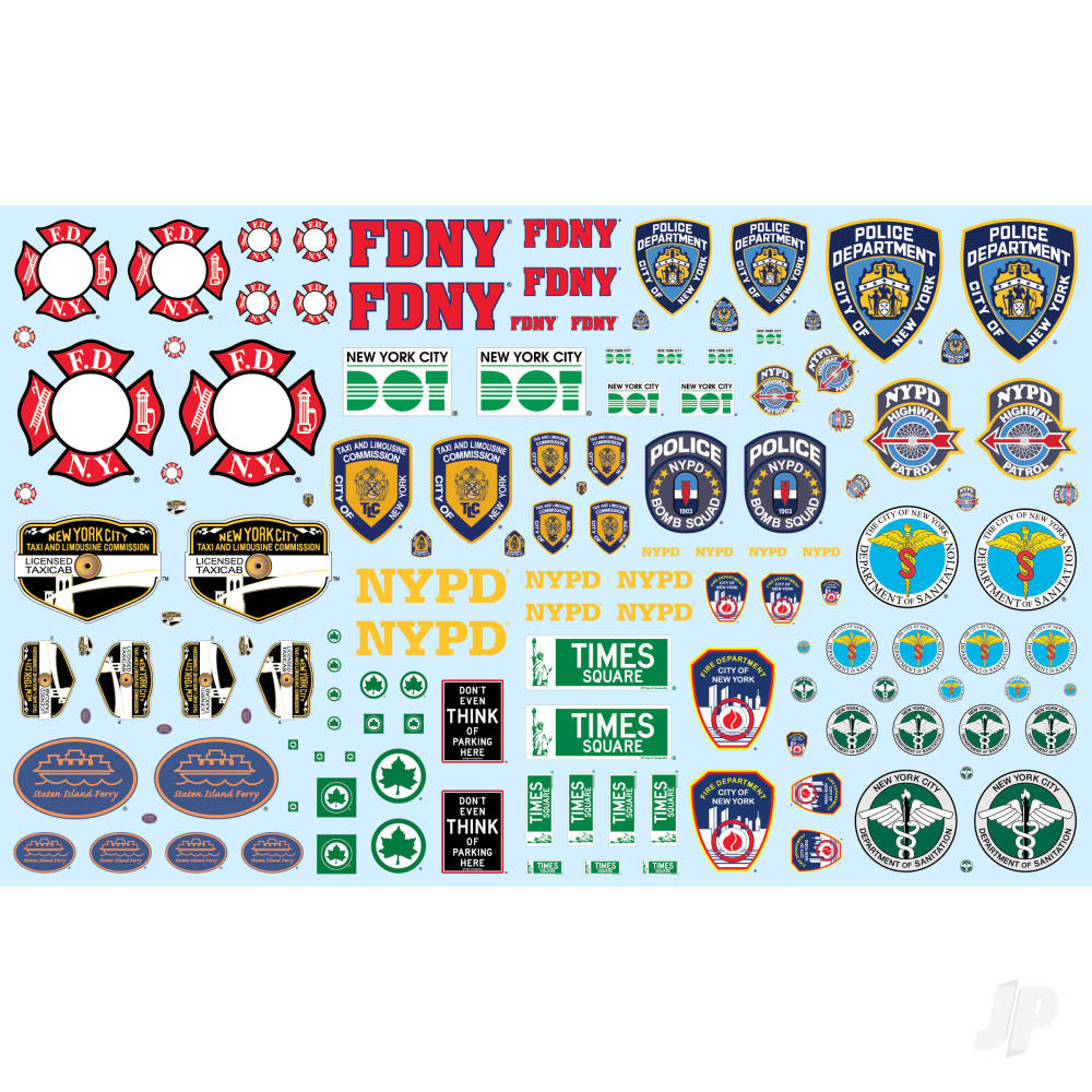 NYC Auxiliary Service Logos Decal Pack