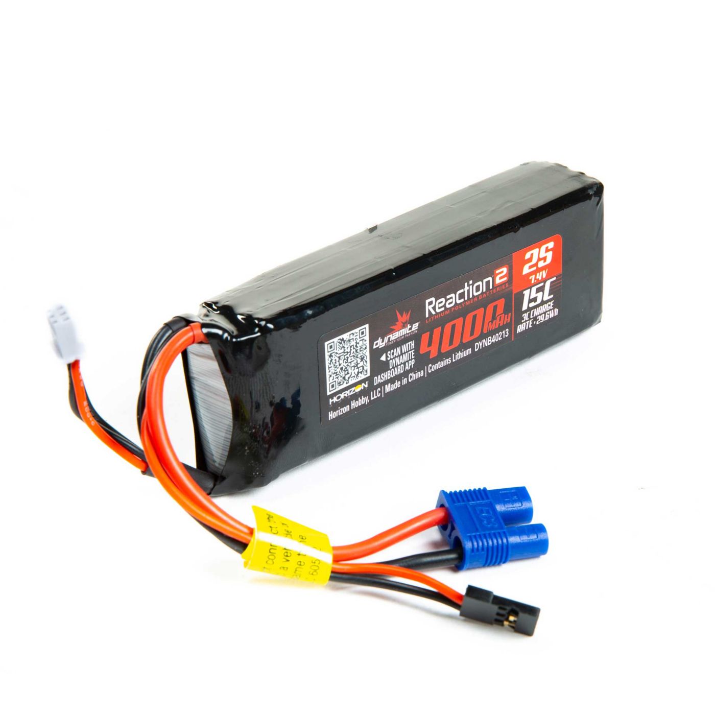 7.4V 4000mAh 2S 15C LiPo Receiver Pack: DBXL