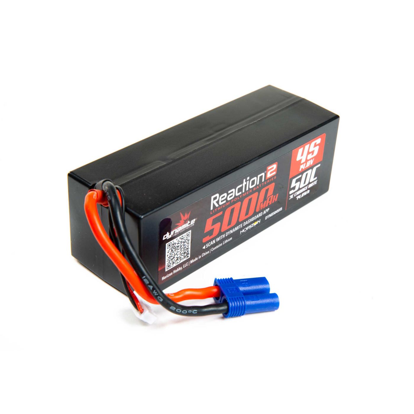 14.8V 5000mAh 4S 50C LiPo, Hardcase: EC5