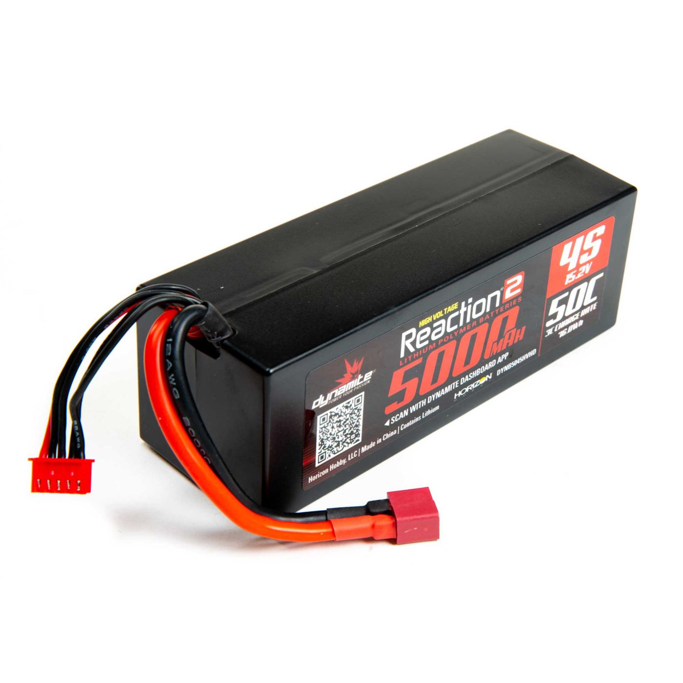 15.2V HV 5000mAh 4S 50C LiPo, Hardcase: Deans