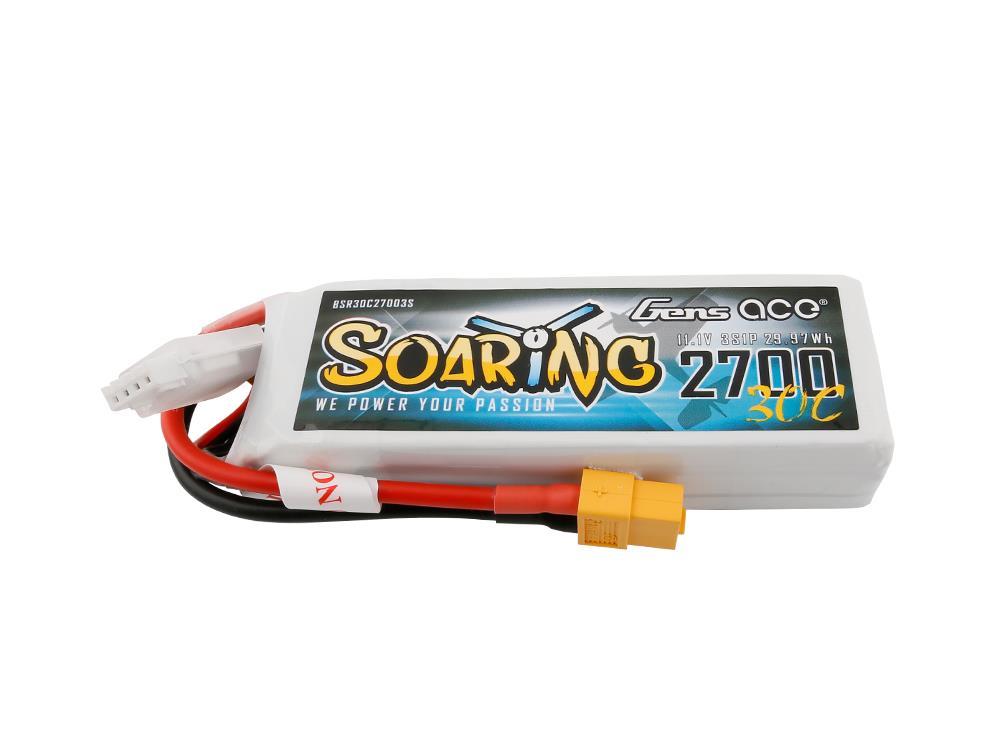 Li-Po 3S 11.1V 2700mAh 30C Soaring with XT60