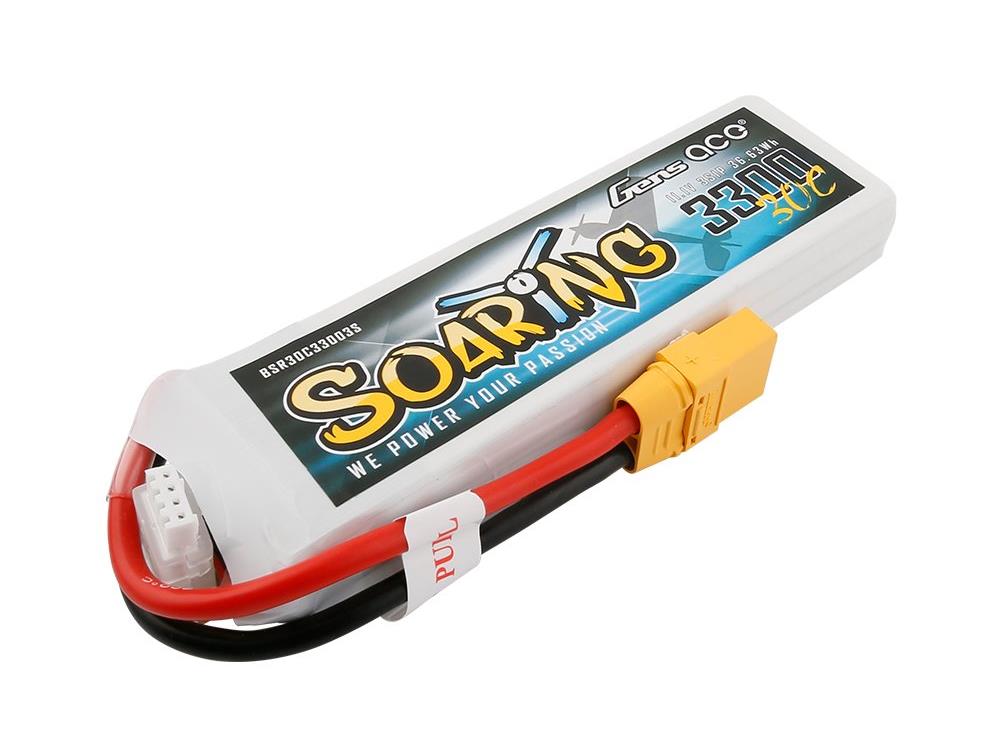 Li-Po 3S 11.1V 3300mAh 30C Soaring with XT90