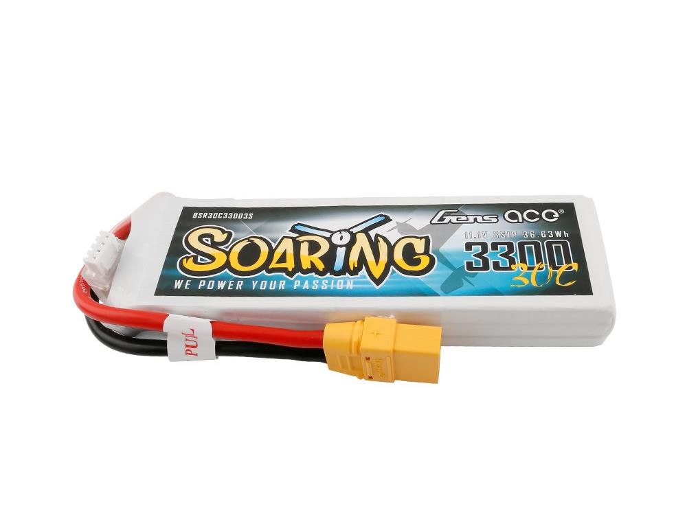 Li-Po 3S 11.1V 3300mAh 30C Soaring with XT90