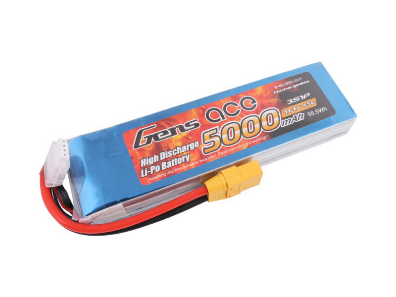 Li-Po 3S 11.1V 5000mAh 45C with XT90