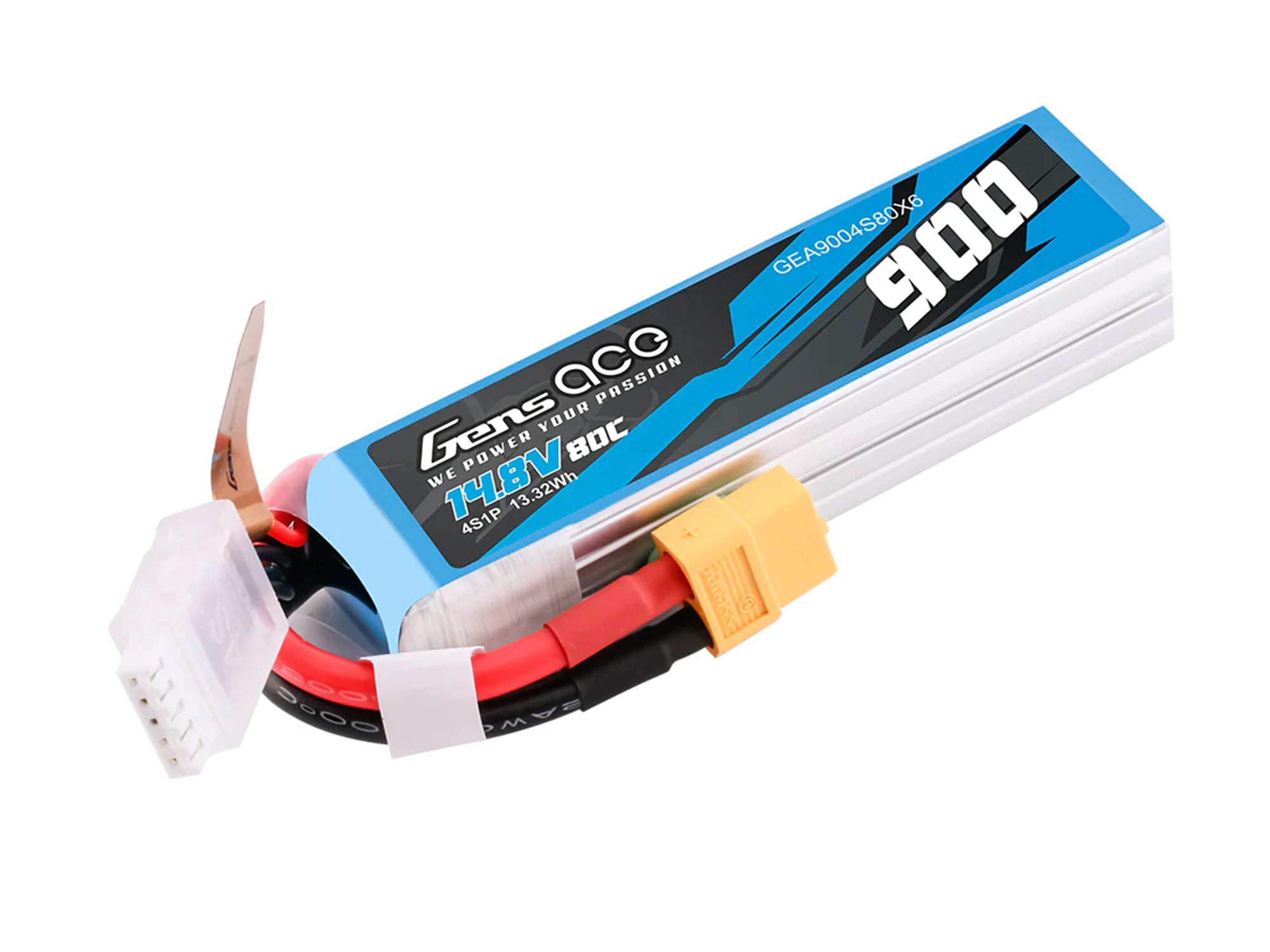 Li-Po 4S 14.8V 900mAh 80C with XT60