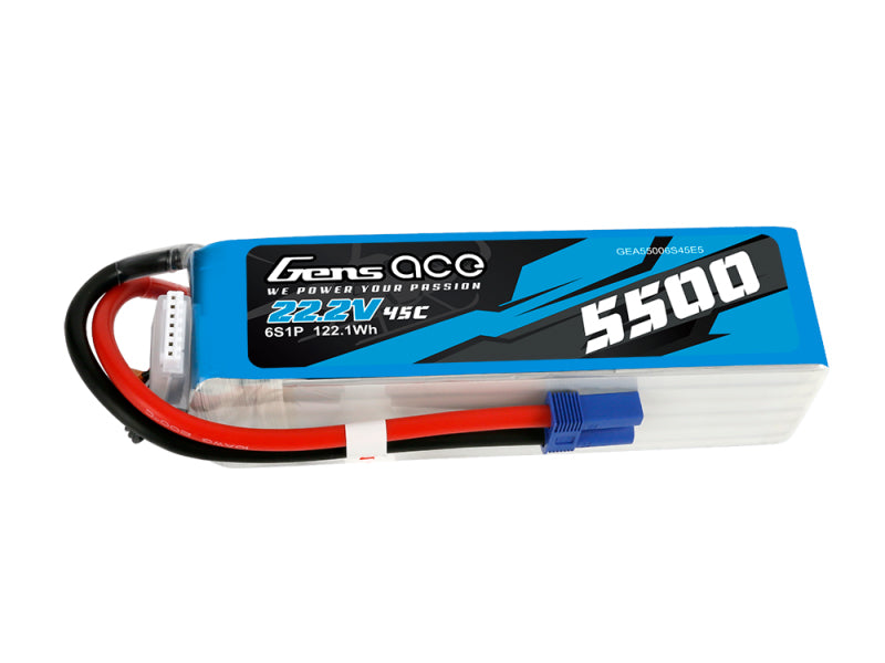 Li-Po 6S 22.2V 5500mAh 45C with EC5