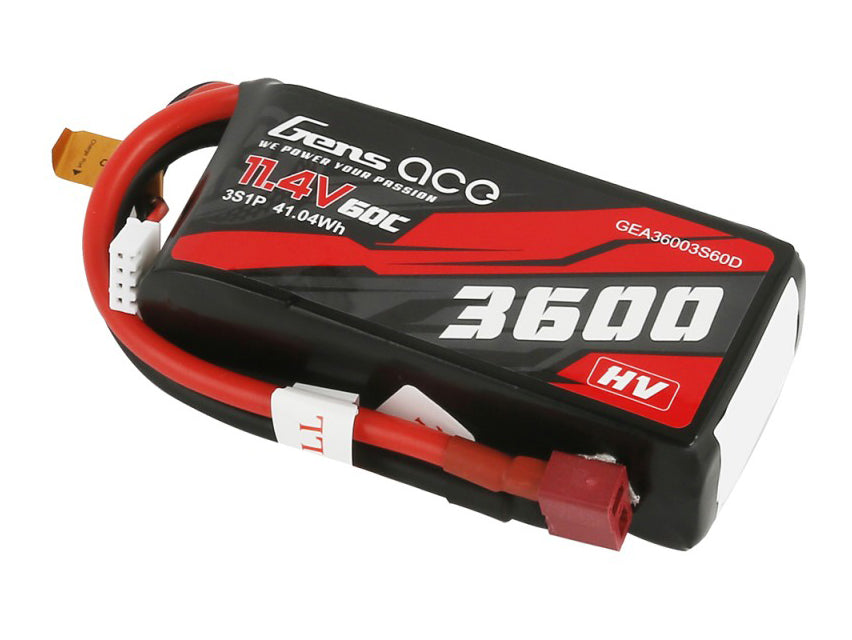 Li-Po HV Car 3S 11.4V 3600mAh 60C with T-Type